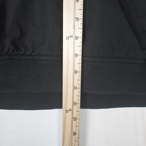 Hollister Hooded Windbreaker Men L Black Half Zip Logo Sleeve Pullover Casual - Picture 10 of 14